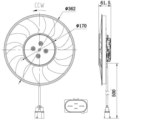 Ventola, Raffreddamento motore - 47931 NRF