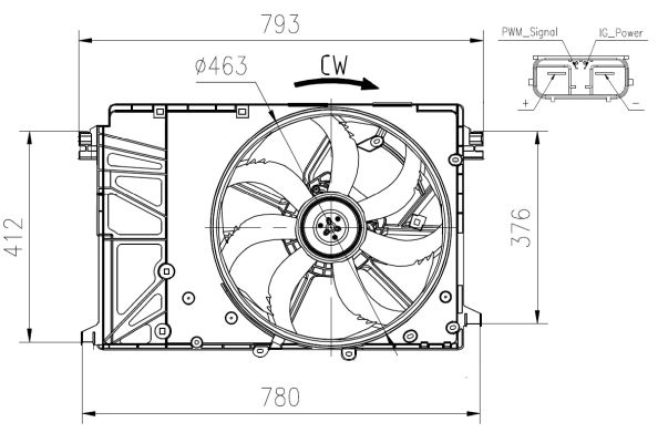 Ventola, Raffreddamento motore - 47932 NRF