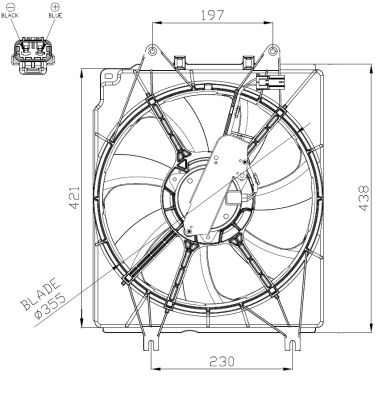 Ventola, Raffreddamento motore - 47934 NRF