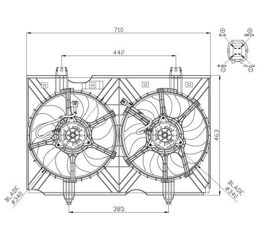 Fan, radiator - 47942 NRF