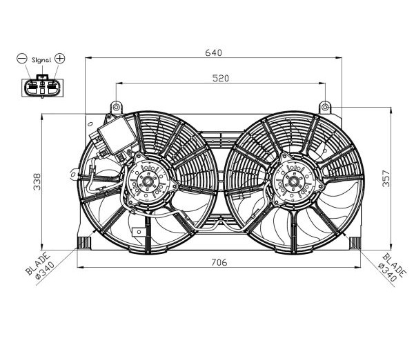 Fan, radiator - 47943 NRF