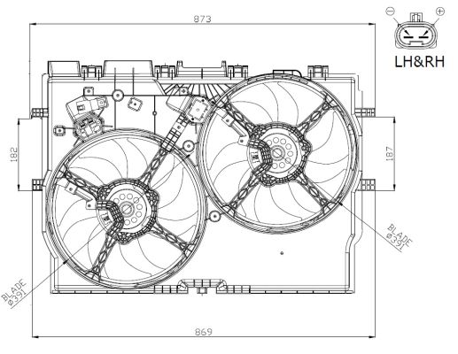 Fan, radiator - 47945 NRF