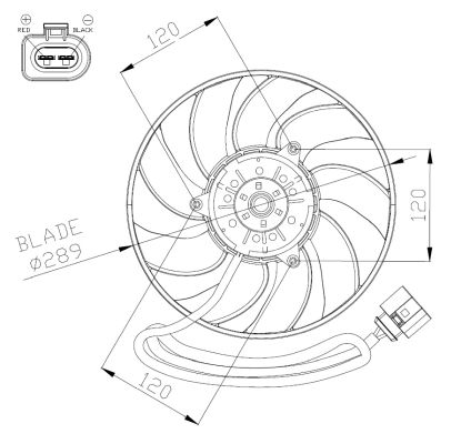 Fan, radiator - 47946 NRF