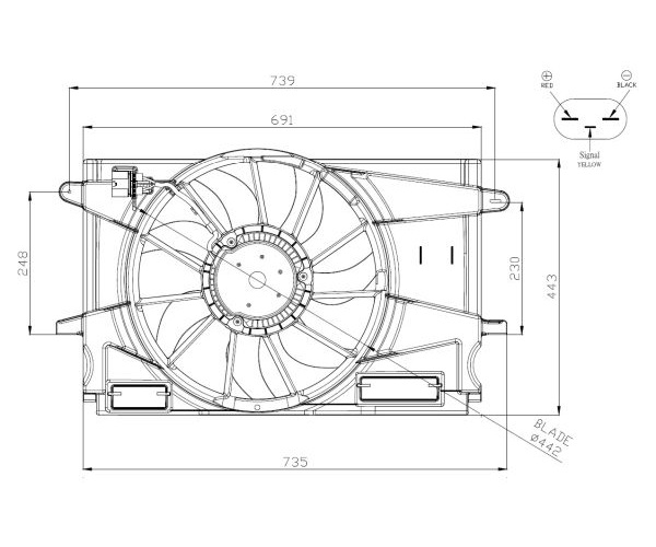Fan, radiator - 47947 NRF