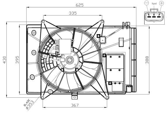 Fan, radiator - 47949 NRF