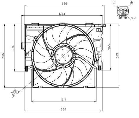 Fan, radiator - 47956 NRF