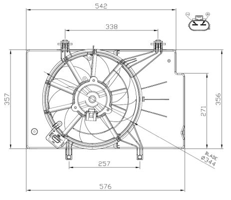 Fan, radiator - 47957 NRF