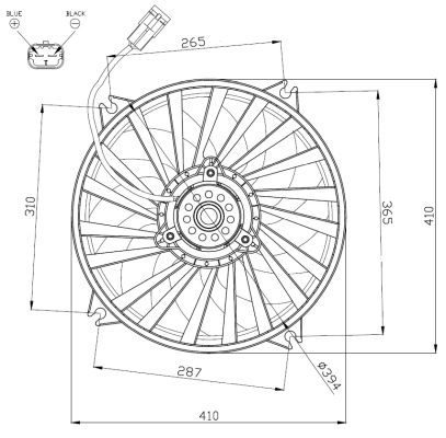 Fan, radiator - 47962 NRF