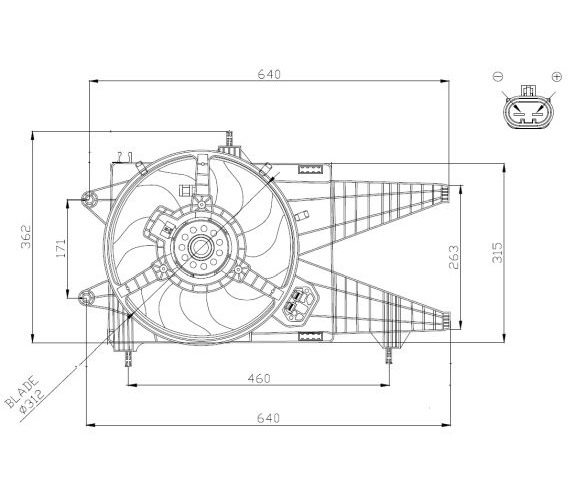 Fan, radiator - 47963 NRF
