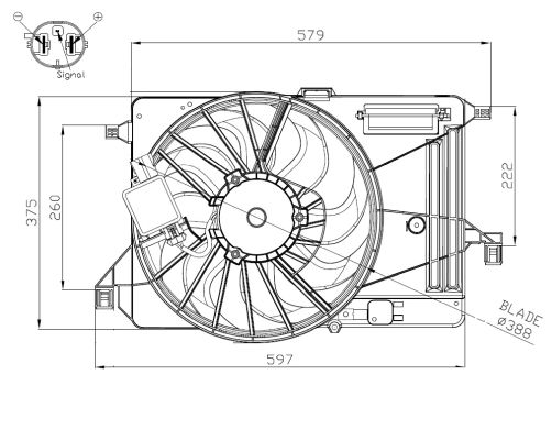 Ventola, Raffreddamento motore - 47964 NRF