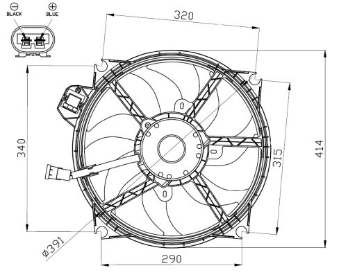 Fan, radiator - 47965 NRF