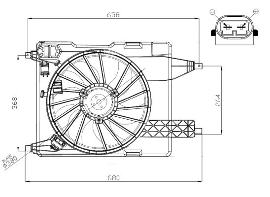 Fan, radiator - 47966 NRF