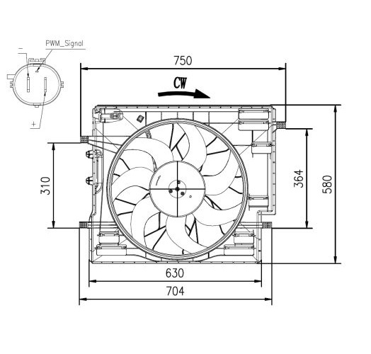 Fan, radiator - 47967 NRF