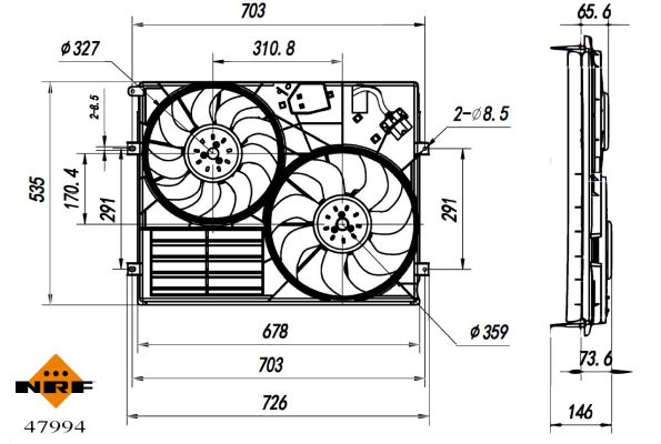 Fan, radiator - 47994 NRF
