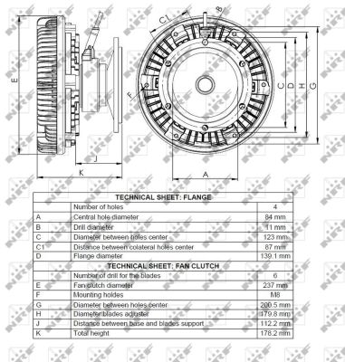 Сцепление, вентилятор радиатора - 49116 NRF