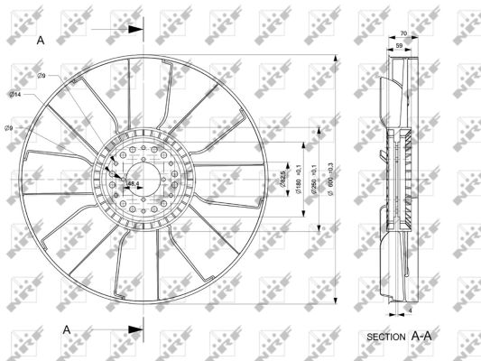 Fan Wheel, engine cooling - 49807 NRF
