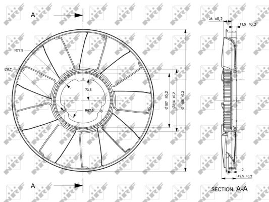 Fan Wheel, engine cooling - 49810 NRF
