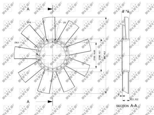 Fan Wheel, engine cooling - 49811 NRF
