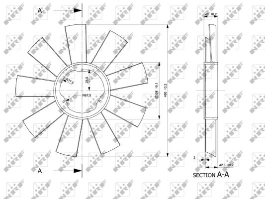 Fan Wheel, engine cooling - 49812 NRF
