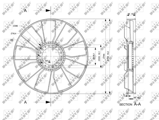 Fan Wheel, engine cooling - 49813 NRF