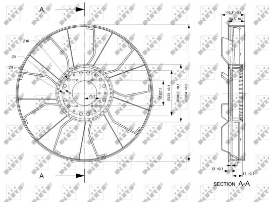 Fan Wheel, engine cooling - 49817 NRF