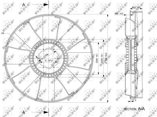 Fan Wheel, engine cooling - 49823 NRF