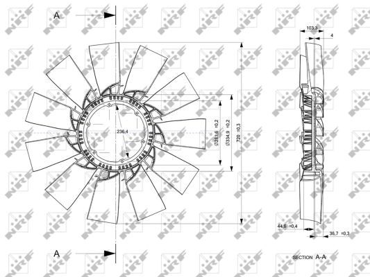 Fan Wheel, engine cooling - 49824 NRF