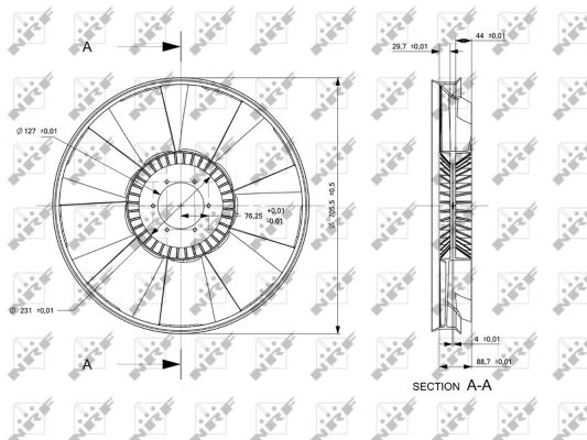 Fan Wheel, engine cooling - 49826 NRF