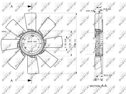 Fan Wheel, engine cooling - 49835 NRF