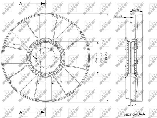 Fan Wheel, engine cooling - 49840 NRF
