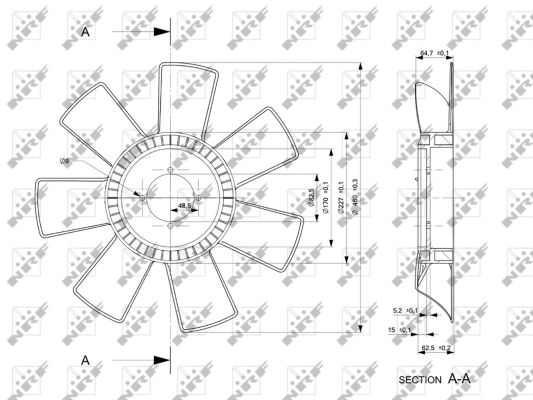 Fan Wheel, engine cooling - 49844 NRF