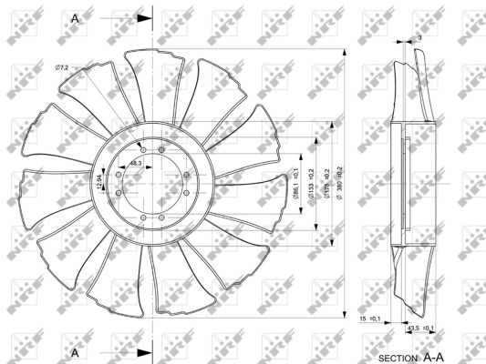 Fan Wheel, engine cooling - 49846 NRF