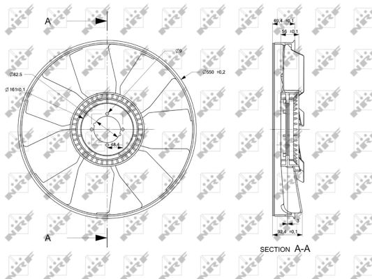 Fan Wheel, engine cooling - 49849 NRF