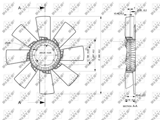Fan Wheel, engine cooling - 49863 NRF