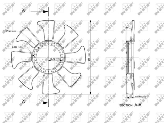 Fan Wheel, engine cooling - 49867 NRF