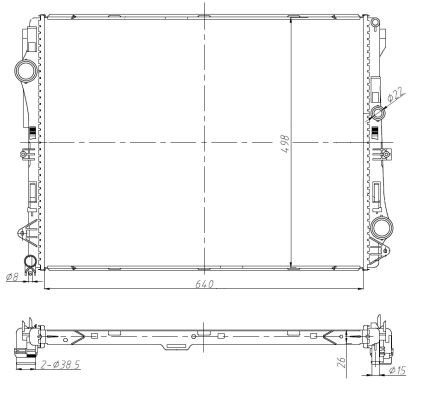 Radiator, engine cooling - 50041 NRF
