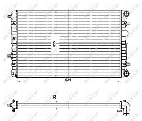 Radiator, engine cooling - 50141 NRF