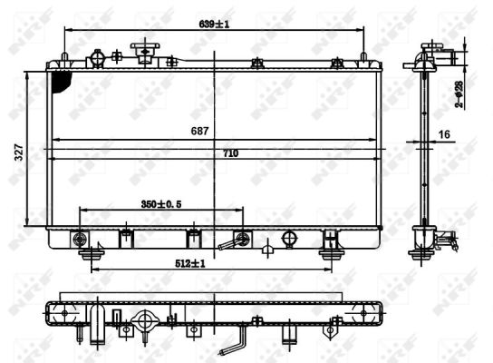 Radiator, engine cooling - 50142 NRF