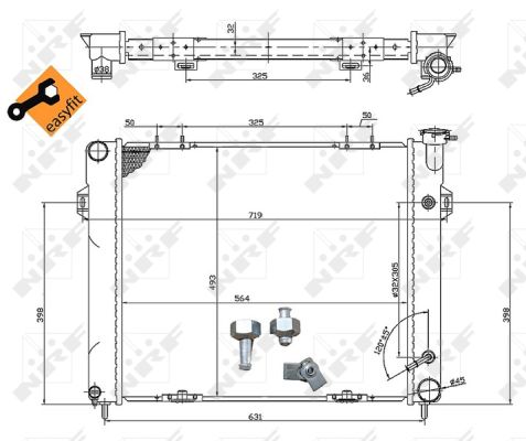 Radiator, engine cooling - 50202 NRF