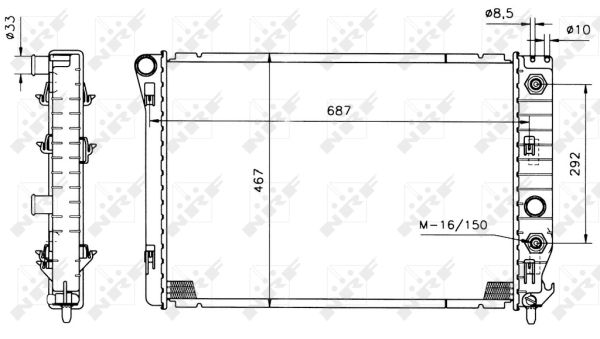 Radiator, engine cooling - 50215 NRF