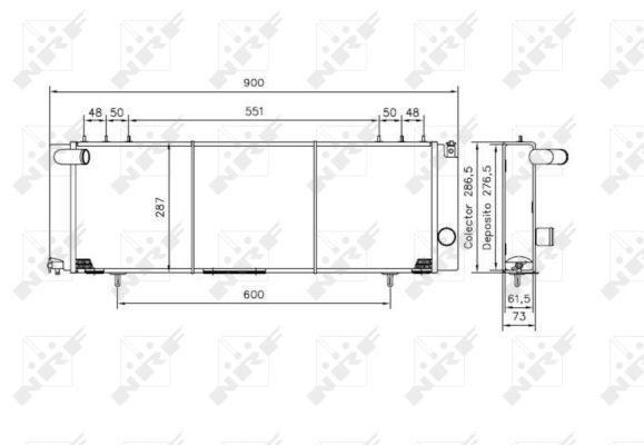 Radiator, engine cooling - 50231 NRF