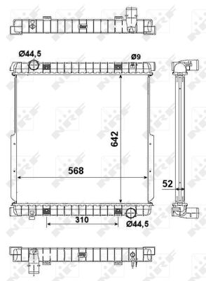 Radiator, engine cooling - 50271 NRF