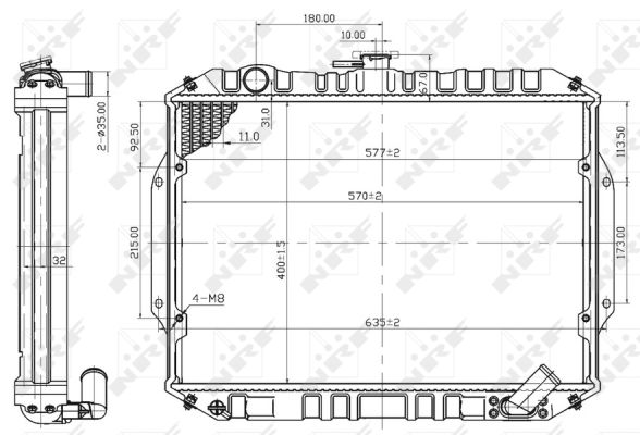 Radiatore, Raffreddamento motore - 503486 NRF