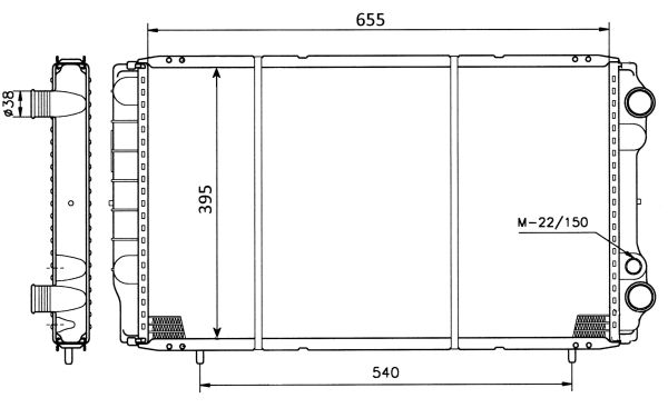 Radiator, engine cooling - 50403 NRF