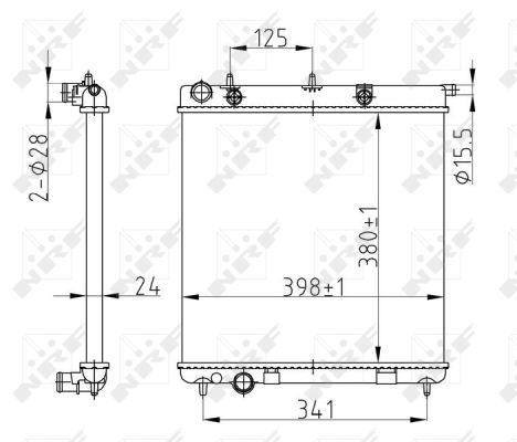 Radiator, engine cooling - 50429A NRF