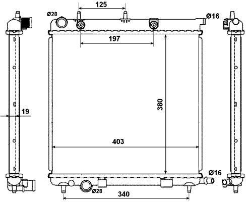 Radiator, engine cooling - 50430 NRF