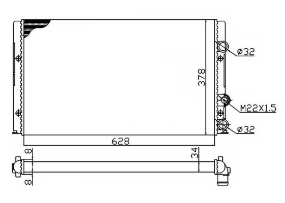 Radiator, engine cooling - 50457A NRF