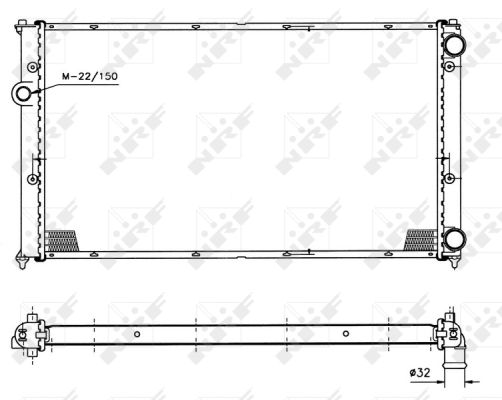 Radiator, engine cooling - 50458 NRF