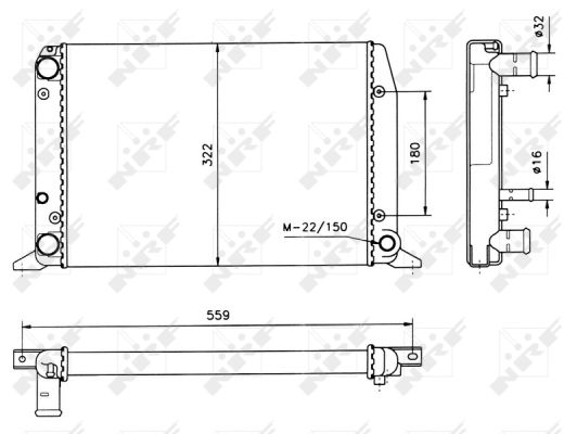 Radiator, engine cooling - 50514 NRF
