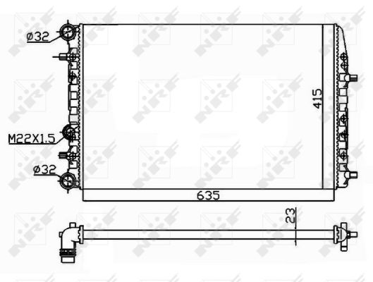 Radiator, engine cooling - 50542 NRF